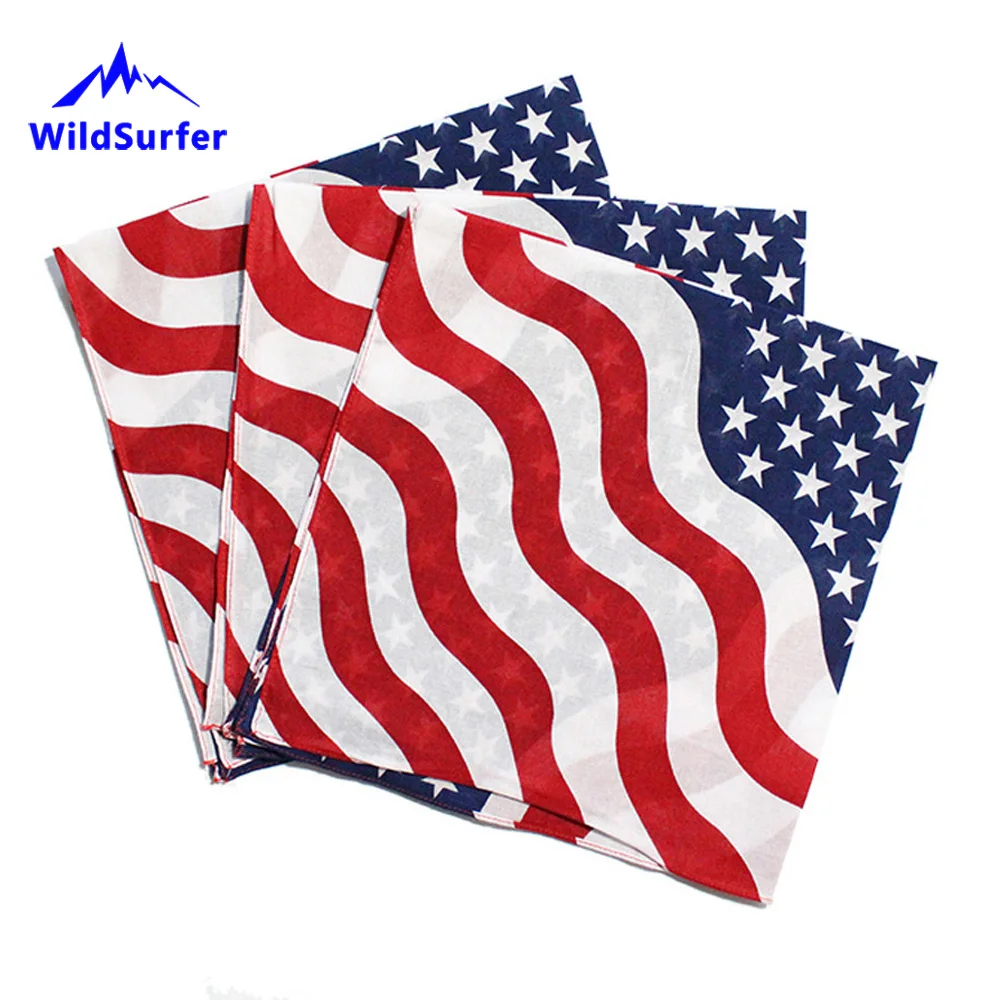 WildSurfer Flag Bandana Running Scarf Cycling Balaclava Cotton Headwear Headband Adult Fishing Mask Hiking Gaiter Scarves FJ04