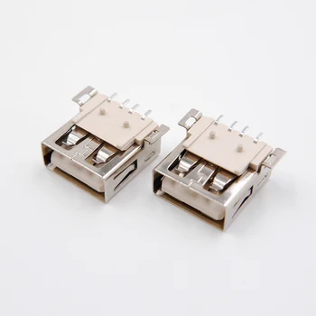 

30pcs High Quality Usb2.0 Connector Plug Usb Interface USB Connector Female AF Patch Straight Edge of The Mouth Plug