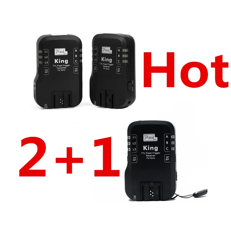 

Pixel King Pro 1drag2(Set+RX) Wireless TTL Flash Trigger Set Transceiver Transmitter and Receiver For Sony Camera