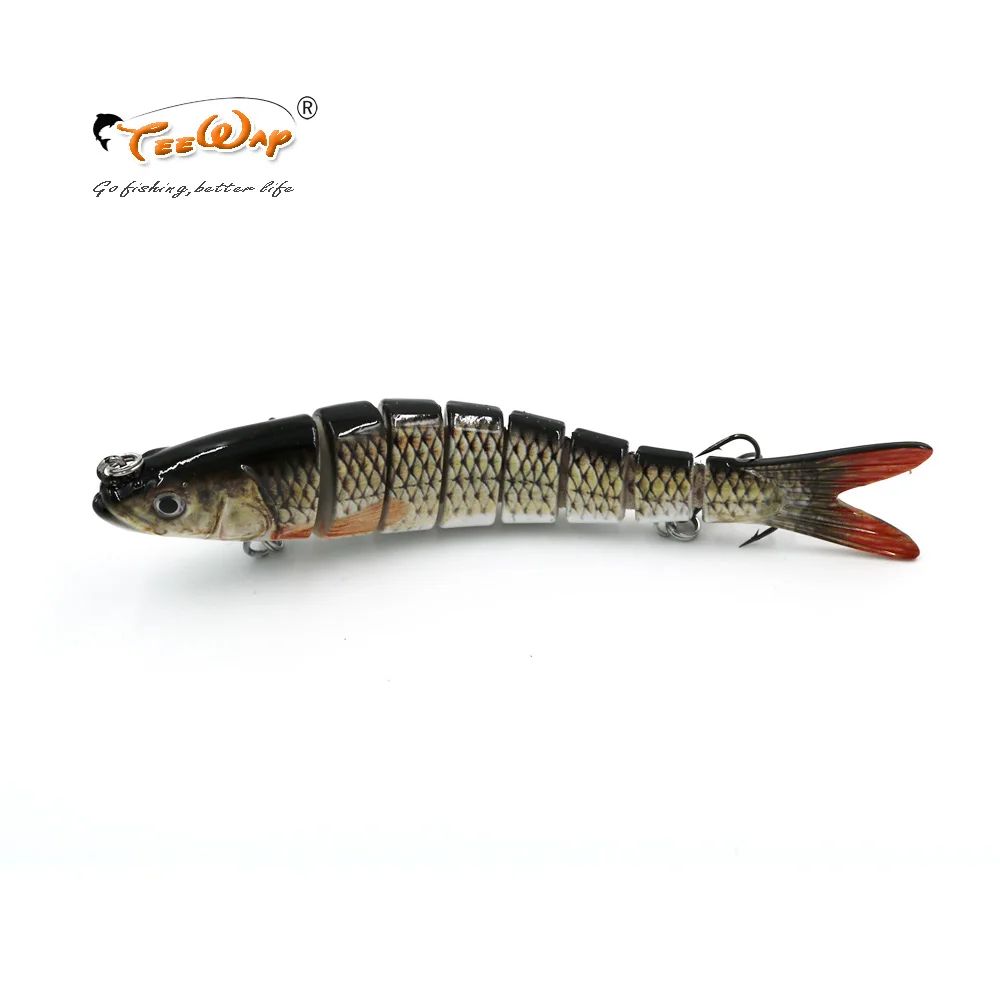 نابض بالحياة الصيد السحر 8 الجزء Swimbait Crankbait الطعم الصلب بطيئة 30 جرام 14 سنتيمتر مع 6 # الصيد السنانير الصيد معالجة الصيد Wobblers