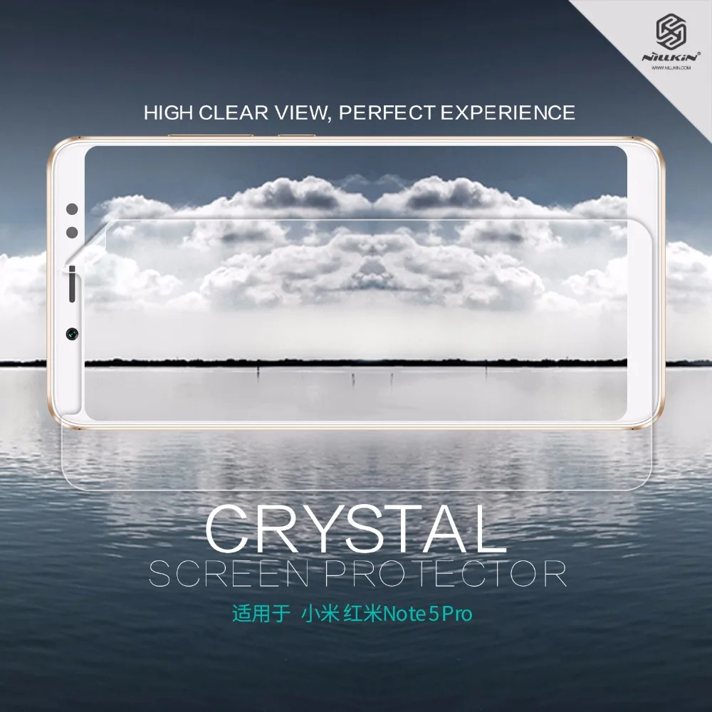 

2 pcs/lot xiaomi redmi note 5 pro prime screen protector NILLKIN Super clear transparent protective film +retailed package