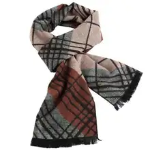 Winter Fashion Scarf Luxury Brand Men Business Scarf Patchwork font b Tartan b font Jacquard Scarfs