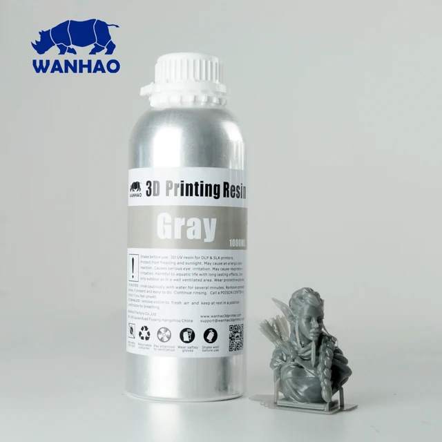 Best Offers WANHAO Water Washable Resin For D7 3D Printer 1000ml/bottle Aluminium Bottle Best Offers WANHAO Water Washable Resin For D7 3D Printer 1000ml/bottle Aluminium Bottle