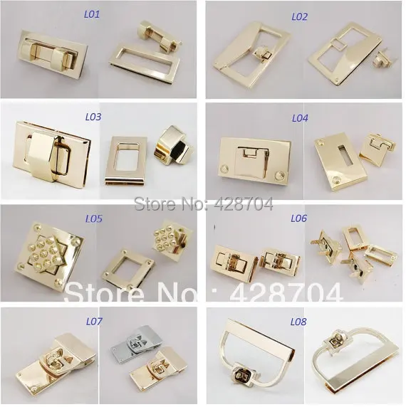 

10 High quality Twist Locks / Flip locks, square, or rectangle shape, for bags DIY & bag making suppliers, 8 choices