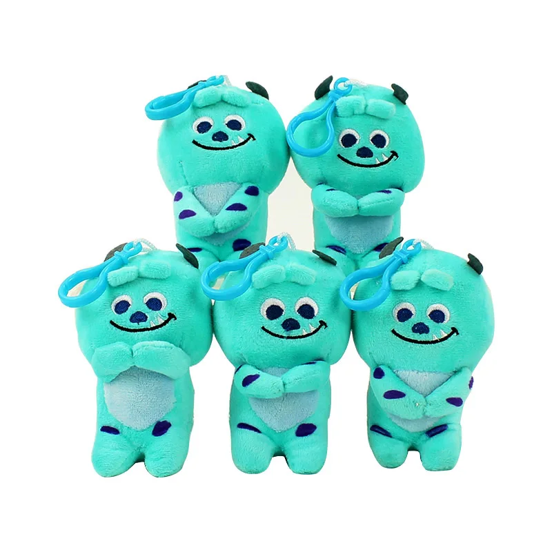 5 шт./партия Sullivan Unversity плюшевая игрушка Sulley inc. мягкий брелок кулоны-куклы с пластиковыми крючками