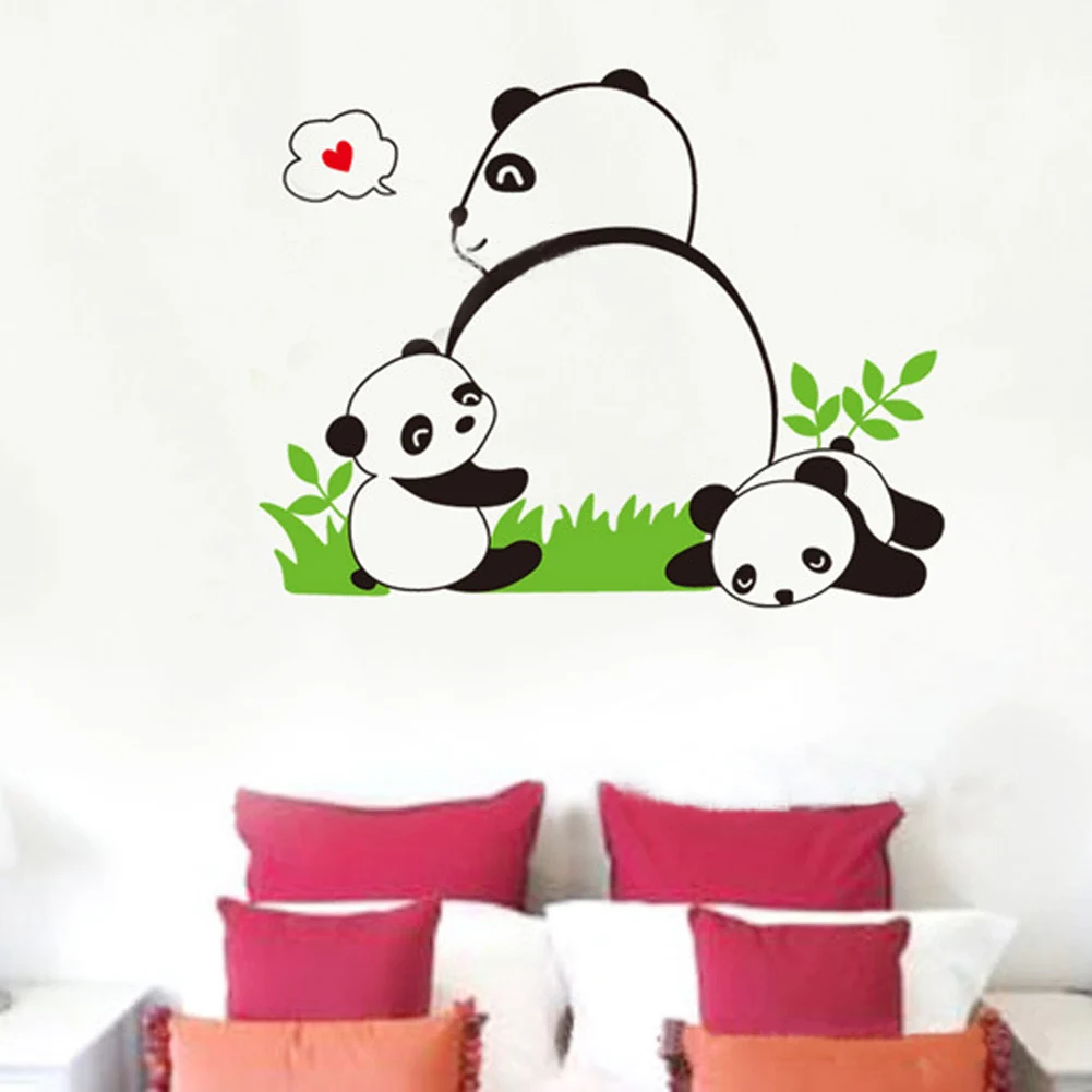 Cute Children Room Decorate Removable Cartoon Wall Stickers Panda