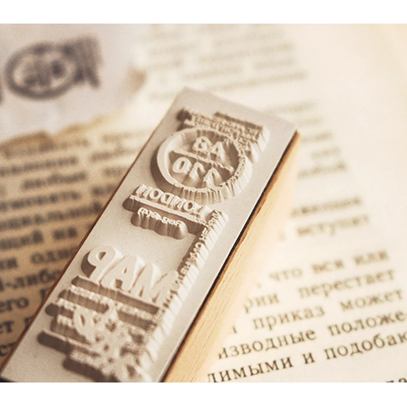 Ретро Старый билетный деревянный штамп Декоративные DIY канцелярские принадлежности Скрапбукинг розничная торговля