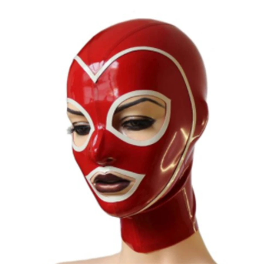 Cosplay Latex Hood Mask OEM Rubber Mask with Zip on Back for Party