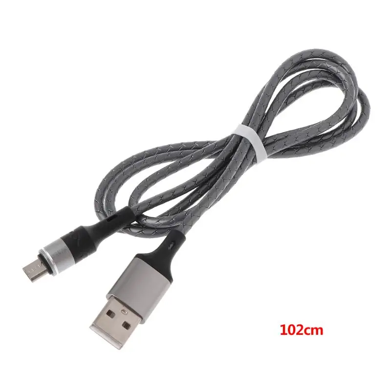 102 см нейлоновый плетеный провод Micro V8 USB кабель для передачи данных зарядный Шнур зарядное устройство Замена для samsung huawei Xiaomi смартфонов - Цвет: Gray