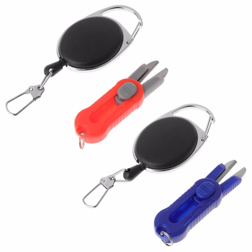 

1 Set Fishing Tackle Scissors Anti-lost Clip Retractable Buckle Line Cutter Tool