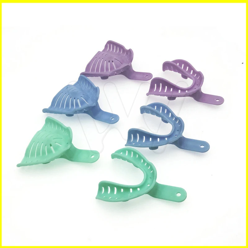6Pcs Colorful Dental Impression Trays Plastic Materials Teeth Holder (3)