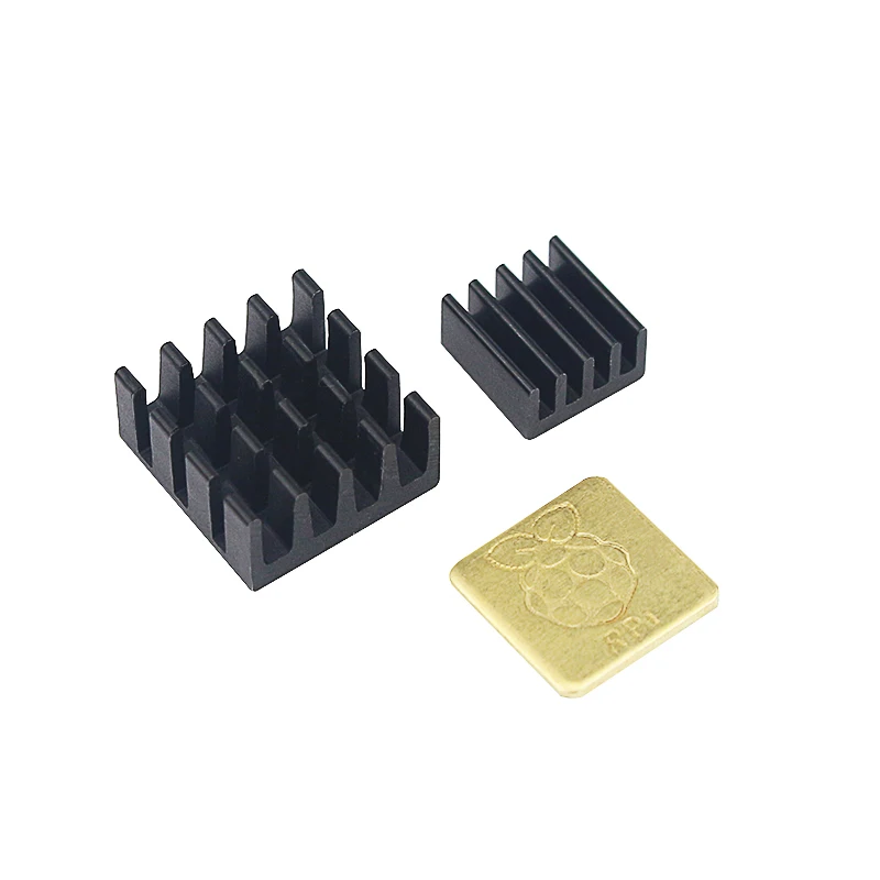 

New Raspberry Pi 3 Heat Sink Copper + Black Aluminum Heat Sink CPU Cooling Pad dissipador For Raspberry Pi 3 2 Model B