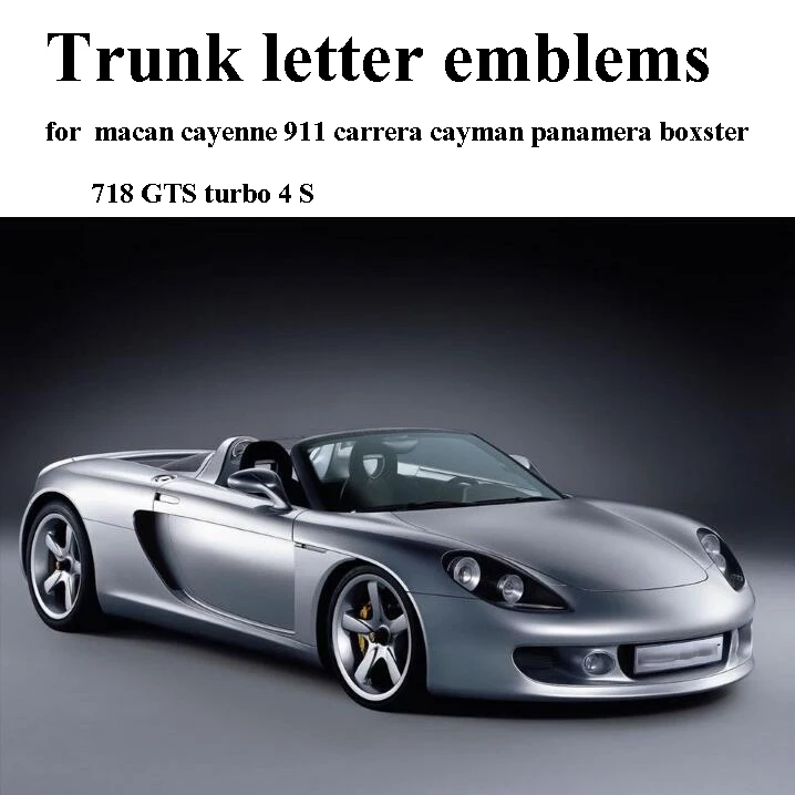 

Handwriting Font Letters Emblem Rear Trunk Logo Sticker for 718 Cayman Boxster GTS 911 Carrera Turbo 4S Panamera Macan Cayenne