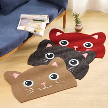 Полукруг Cat Форма дверной коврик 50*70 см противоскользящие Ванная комната пол коврик для кухни Туалет Впитывающий Коврик дверной коврик Домашний текстиль