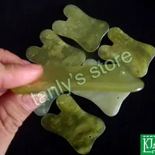 Хорошее качество!, традиционный акупунктурный массажный инструмент, изогнутая квадратная доска Guasha, натуральный Hsiuyen нефрит, женщина Красота