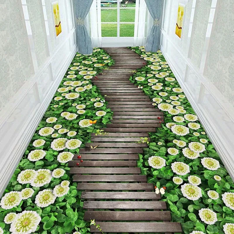 Long 3d Hallway Stair Carpet Tapis Salon Floor Carpet balcony Hotel dywany ковровая дорожка tapis mariage For Sale