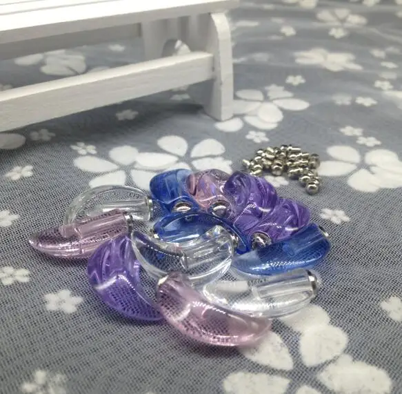 300pcs Colorful Crystal moon Shaped Vial Pendant Screw On Cap vase Perfume essential oil aroma Bottle necklace jewelry | Дом и сад