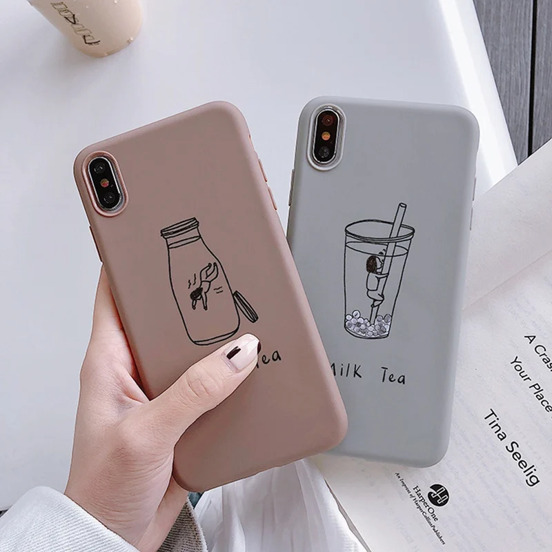 Япония и Южная Корея коричневый бутылка напиток Телефон чехол для iphone 6 6s 7 8 Plus