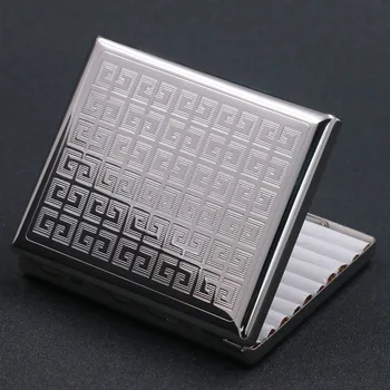 

Cigarette case Metal(hold 20 pcs) Engraving Blessing pattern Brass cigarettes box cigarette cases Cigarette Accessories