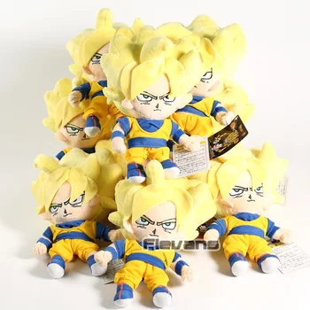 

Dragon Ball Z Super Saiyan Son Goku Soft Stuffed Toys Pendants Plush Dolls 10pcs/lot 24cm