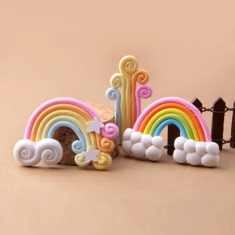

Colorful Random Rainbow Stars Clouds Bridge DIY Room Decoration Micro Landscape Accessories Cute Model Anime 1pcs Kids Gift Toy