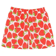 Шорты с клубничкой для маленьких девочек, штаны, детские трусики из плетеной ткани, модные летние штаны из хлопка для девочек, детская одежда, брюки