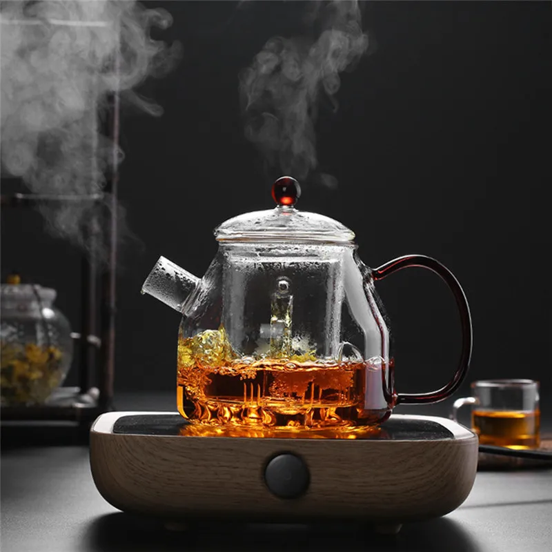 1200 мл, большой объем, стеклянный чайный сервиз, стеклянный чайный сервиз, Стеклянный заварочный чайник, чайный сервиз, стеклянный чайный сервиз с высоким бором, Силикатный