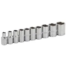 KSEIBI разъем 1/4 дюйма Привод метрический шестигранный Квадрат 6 точек 4-14 мм индивидуальный шестигранный полированный CRV