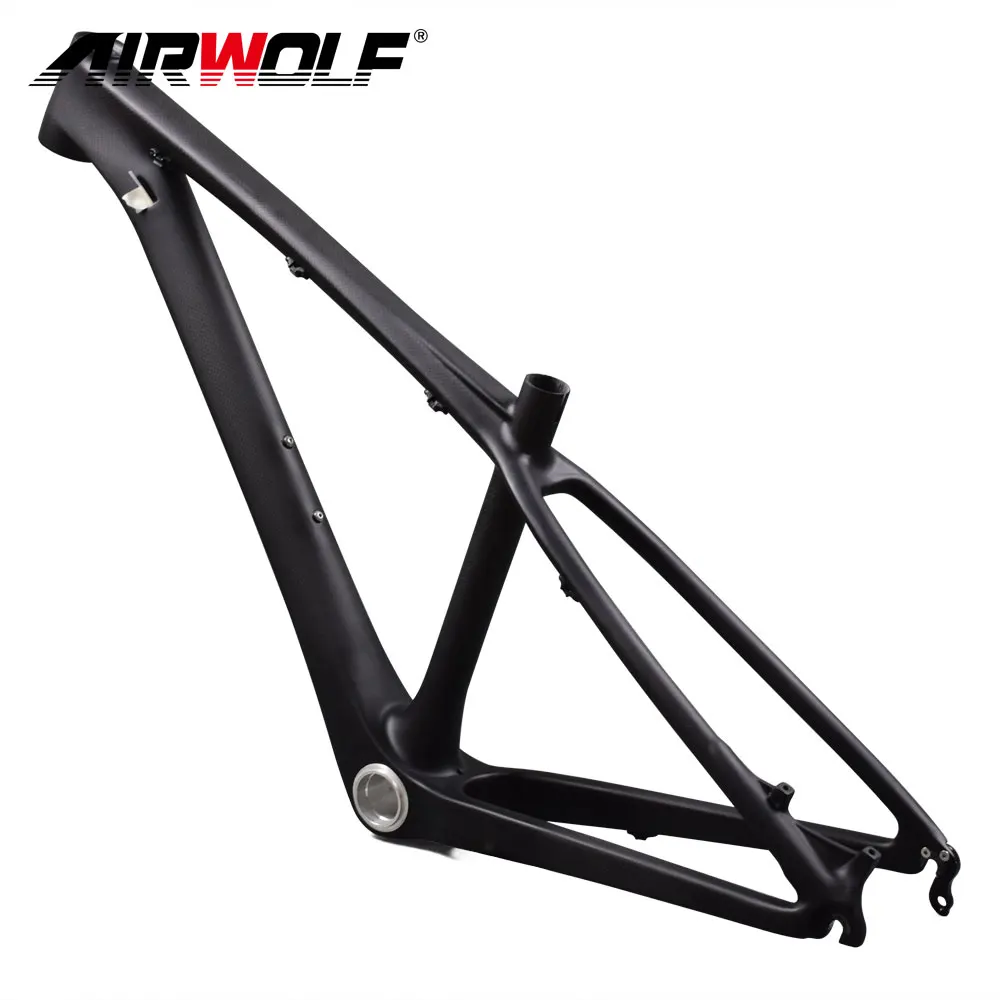 Cheap Airwolf carbon frames 26 14inch BB92 carbon frame 3K weave fit for 31.6mm seatpost carbon mtb frame 26er 1