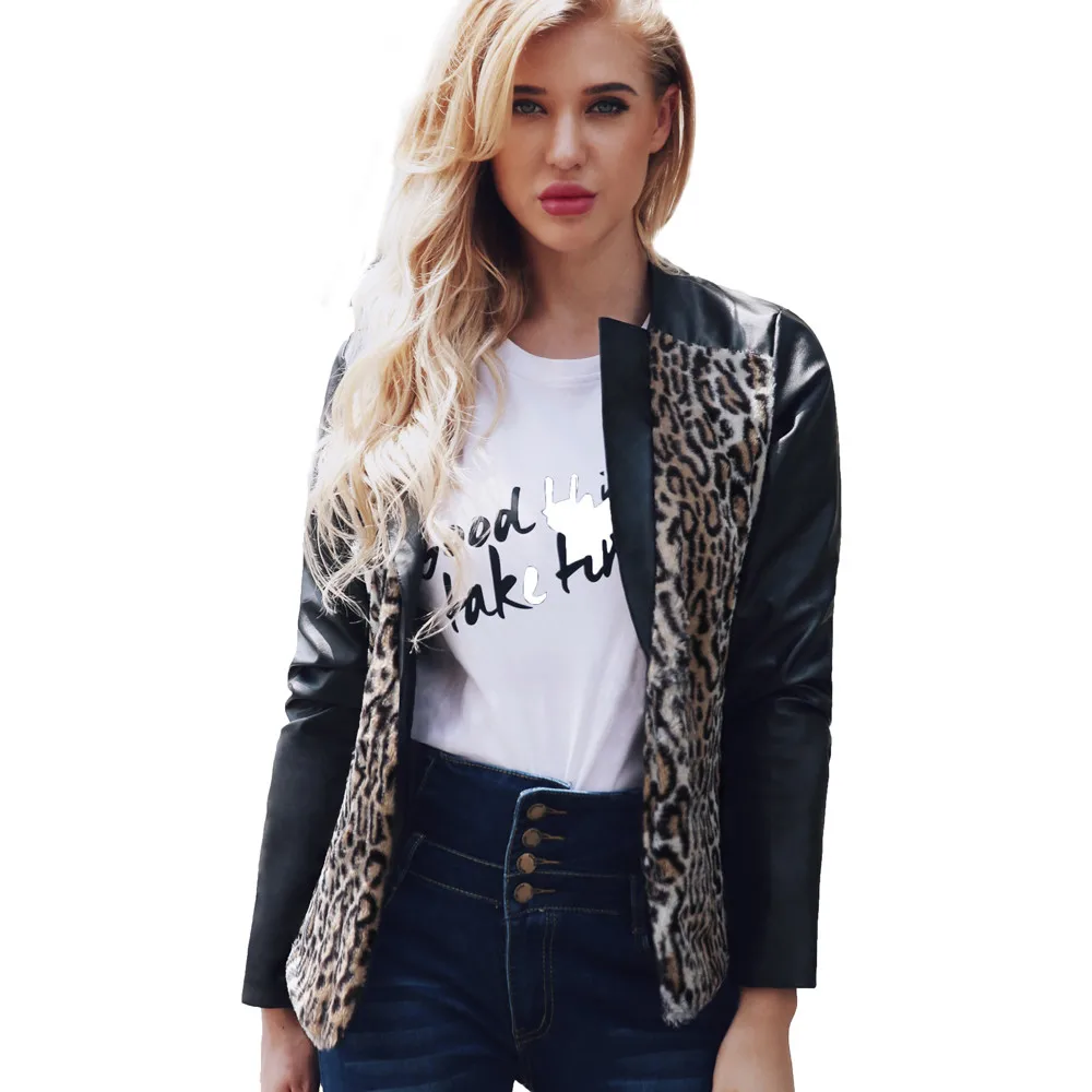 stand leopard coat