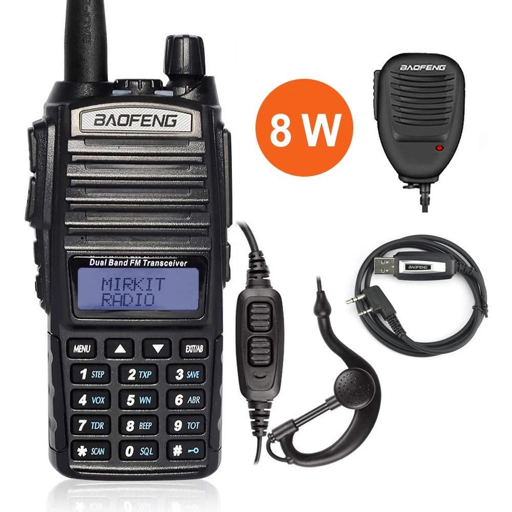 

Baofeng Ture 8W UV-82 Plus 10KM Long Range Powerful Walkie Talkie Portable CB vhf/uhf two way Radio Amador 8 watts of UV82 Plus