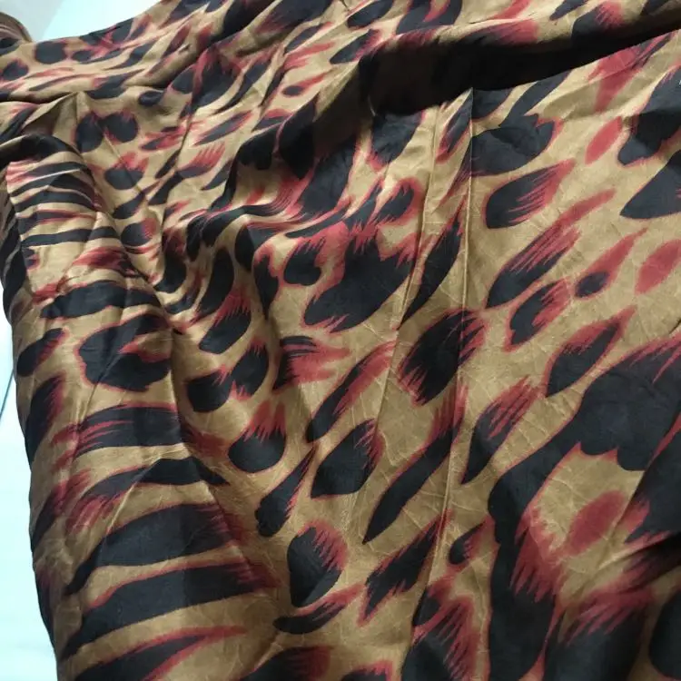 

HH Leopard Grain 19 Mom Crack Satin Silk Watered Gauze Fabric Silk Fabric Wide 1.14 Meters