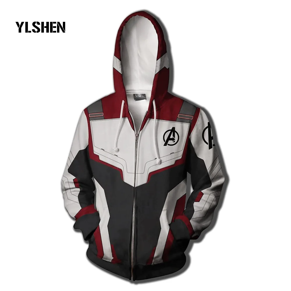 2019 Avengers Endgame Jacket Quantum Realm Sweatshirt Advanced Tech Hoodie Cosplay Costumes Superhero Iron Man Cosplay Men Adult