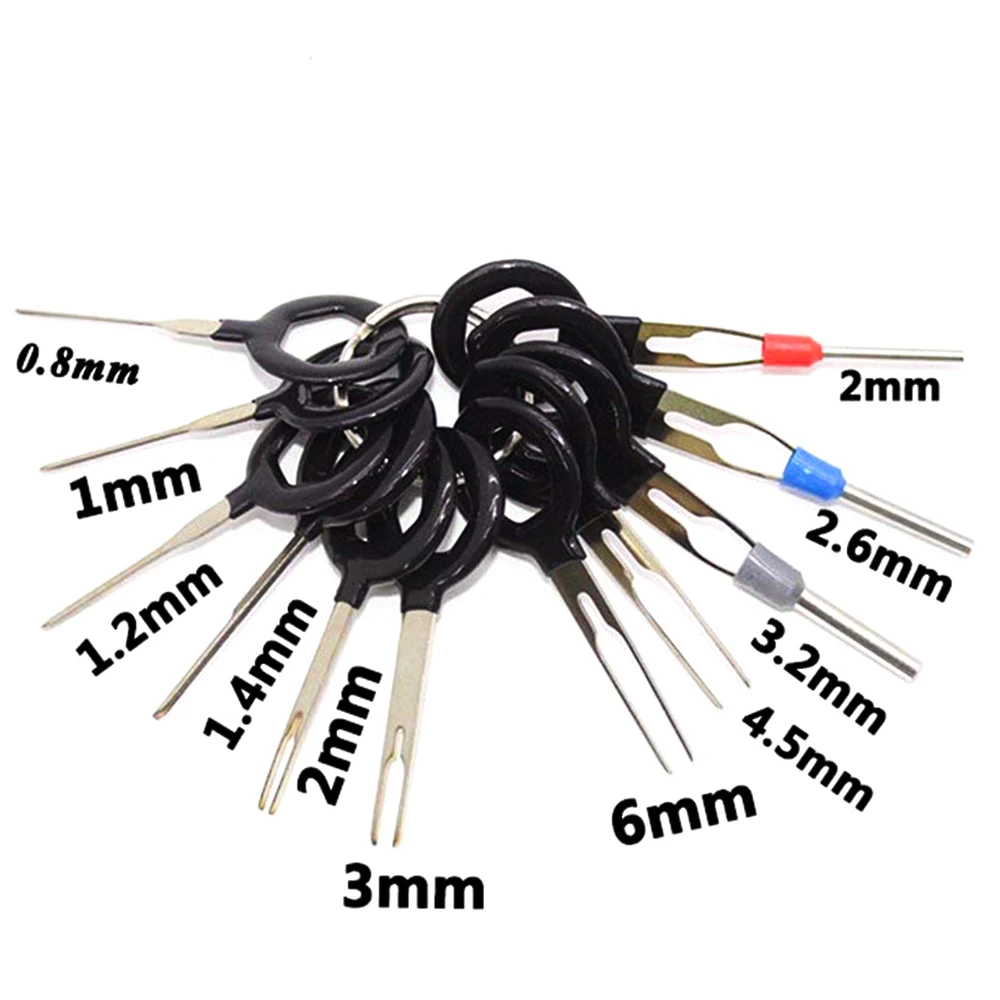 

Terminal Removal Tools Car Electrical Cable Wiring Crimp Connector Pin Extractor Kit Car Repair Hand Tool Set Plug Key 3 8 11pcs