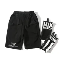 Новые мужские мешковатые шорты-карго со съемным карманом и боковой пряжкой, Летние повседневные уличные шорты в стиле хип-хоп, Брендовые мужские шорты