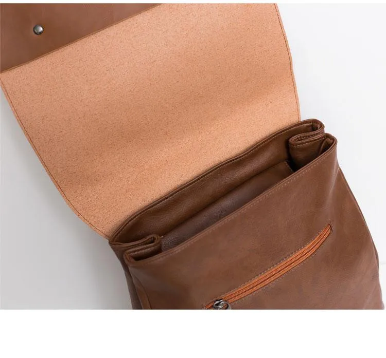 Винтажные мужские рюкзаки из искусственной кожи для отдыха в консервативном стиле Mochila, школьный рюкзак 14 дюймов, мужская сумка через плечо для подростков, рюкзак