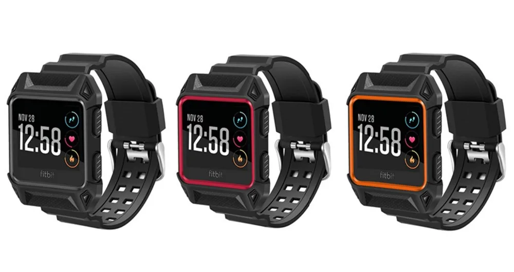 

Small Large Soft Silicone Replacement Sport Shockproof Strap For Fitbit Ionic Smart Fitness Watch