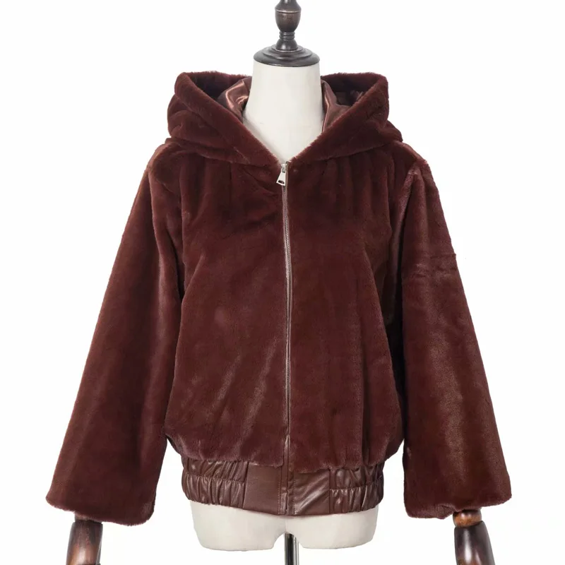 Hoodies faux fur coat manteau femme Iamgia Autumn Winter Coat women high waist red teddy jacket manteau femme hiver 2018 Hoodies faux fur coat manteau femme Iamgia Autumn Winter Coat women high waist red teddy jacket manteau femme hiver 2018