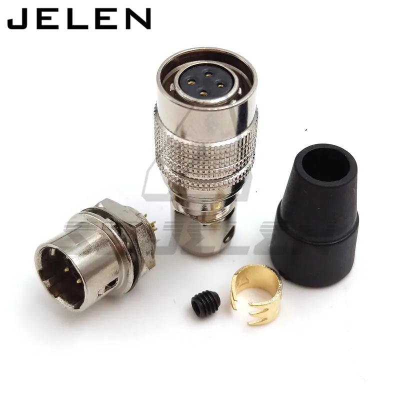 Хироз разъем стандарта 4) штепсельная-контактный разъем(женский) и гнездо(male), HR10A-7P-4s(73) HR10A-7R-4P(73), 4pin хироз разъем