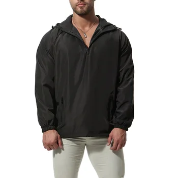 

New strong men Windbreaker fashion Jacket jaqueta masculina long sleeves Hooded bomber jacket dropshipping top coat big size