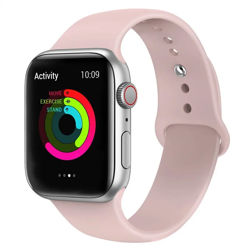 

ASHEI Sport Band for Apple Watch 44mm 40mm 42mm 38mm Soft Silicone Replacement Wrist Strap for iWatch Series 4/3/2/1 Bracelet