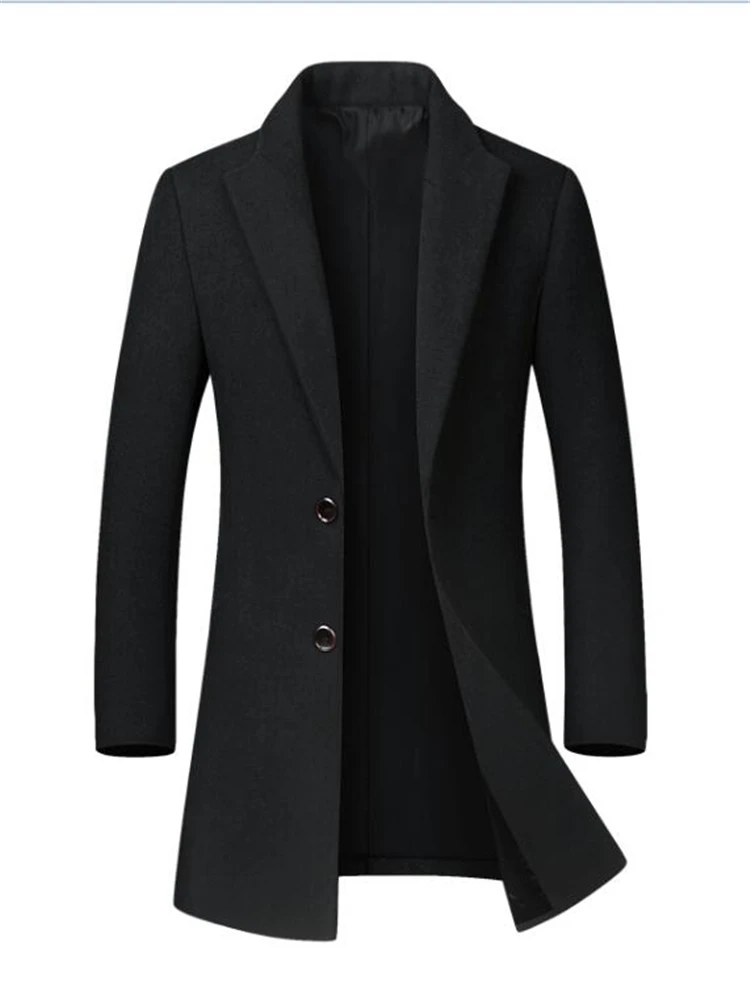 Осенне-зимнее шерстяное пальто, повседневная приталенная куртка, мужское пальто со стоячим воротником, шерстяное пальто Palto, мужская куртка-ветровка, Тренч