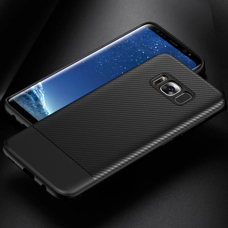 Чехол из углеродного волокна для Samsung Galaxy S8 Plus Note 10 pro силиконовый чехол 8 S9
