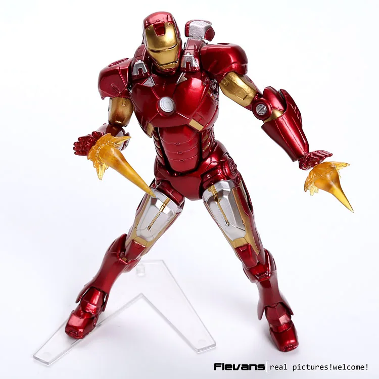 SCI-FI Revoltech серии NO. 042 Железный человек Mark VII MK 7 ПВХ фигурка Коллекционная модель игрушки