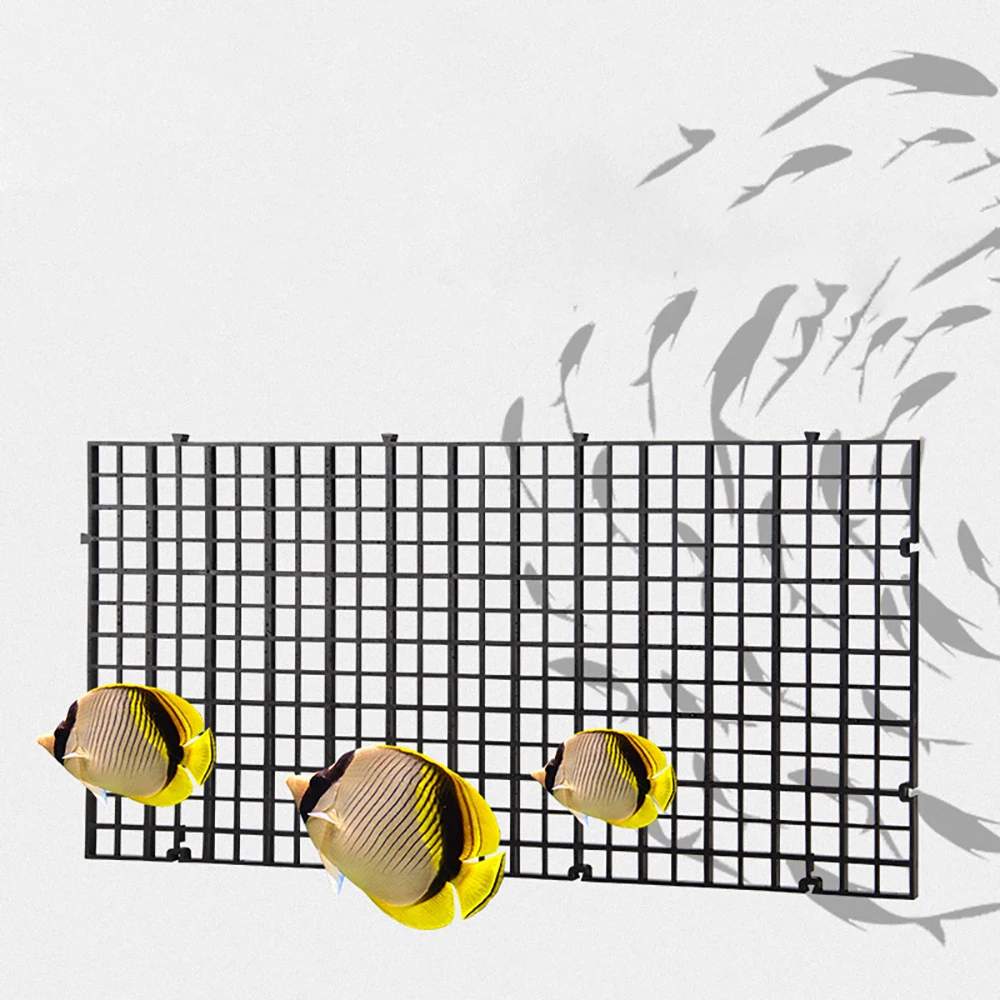 

Aquarium Bottom Filter Board Rainforest Tank Landscaping False Bottom Fish Tank Isolation Board Black Filter Grid Bracket