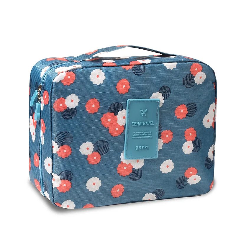 المحمولة السفر مخزن للمكياج مقسم حقيبة طقم أدوات تجميل جيب شبكي الحقيبة للماء أكسفورد غسل حقيبة التجميل متعددة طبقة حقيبة