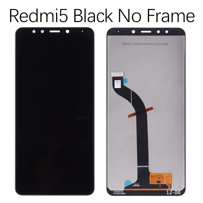 Дисплей для Xiaomi Redmi 5 MDG1 MDTI MDI1 LCD в сборе с тачскрином 5.7'' черный белый золото - Цвет: Black No Frame