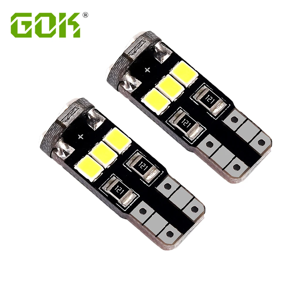 

100pcs/lot Wholesale LED CAR T10 9SMD 2835 LED Bulbs 194 168 LED T10 W5W Canbus For LED Car Interior Map lights Dome lights