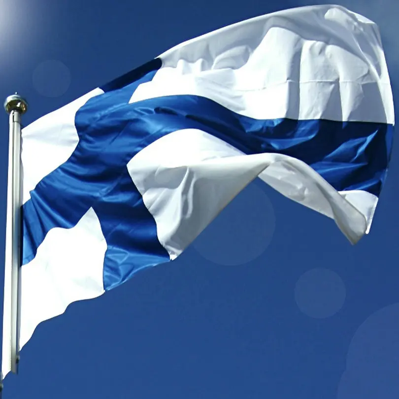 90x150 см финский флаг, Большой полиэстер, финский Национальный Баннер, Finlander, домашний декор, NN011