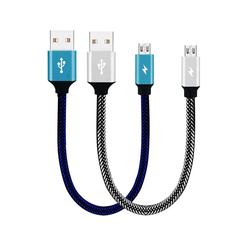 

30CM 3A Fast Charger Cable Micro/Type C Cable Braided Power Bank line for Iphone 6s 7 8 Plus Samsung S8 S9 plus Note 8 9 A5 2017